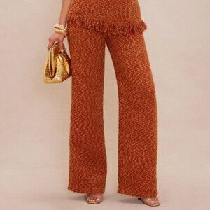Fashion Nova Nova Luxe Miranda Tweed Wide Leg Pants Size XL